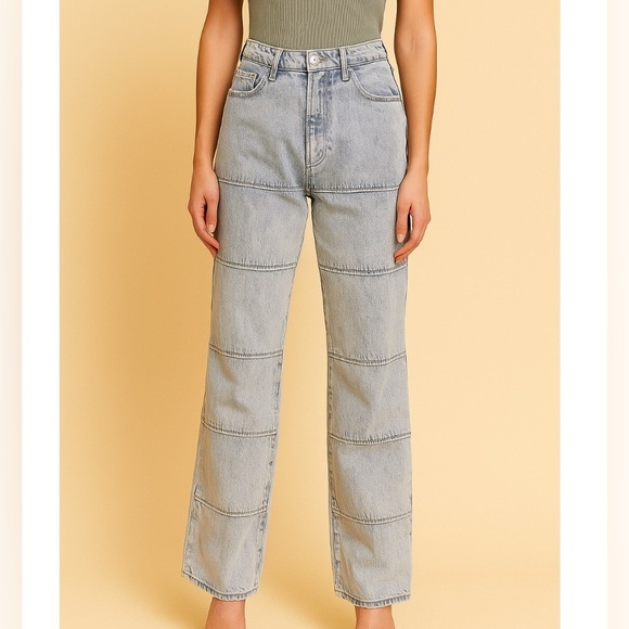 PacSun Paneled straight leg jean light wash Tech pant SZ 26" - Picture 1 of 8